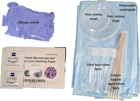 Rs' Science Set, Microscope Slide Accessory Kit - Standard Including Methylene Blue & Eosin Y Stains