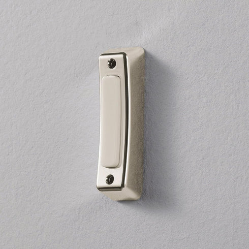 Heath Zenith Wired Push Doorbell Button, Satin Nickel, Surface Mount for Home Improvement