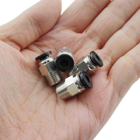 10PCS Pneumatic Fitting Push in Connector Black PC4-M10 Quick Release Fitting for 3D Printer Through Hole