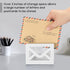 Desktop Metal Mail Holder, Modern Black Letter Organizer for Desk with Cutout Envelope Design