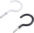 Kare Kind 25 pcs Ceiling Hooks, Rubber Coated with 13x Black and 12x White Hooks for Indoor Outdoor Use