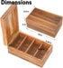 Neando 4x6 4 600 Index Card Holder, Acacia Index Card Box, Index Card Organizer Case, Wood Recipe Box with Dividers