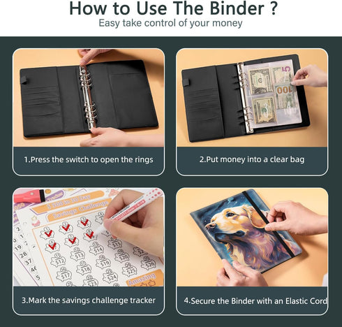 Money Saving Challenge 100 Envelopes, Budget Binder with Cash Envelopes, Save $5050, A5 Saving Challenge Book