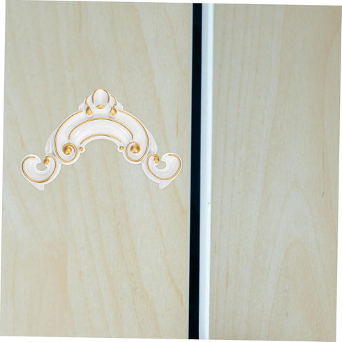 Veemoon 2pcs Decorative Peel and Stick Corner Onlays for Furniture and Walls Self-Adhesive PVC Appliques for Cabinets