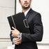 Toplive Black Padfolio Portfolio Case, Executive Business Folder with Document Sleeve, A4 Size Clipboard & Card Holders