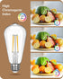 EDISHINE Vintage LED Edison Bulbs 6 Pack, 8W Equivalent 60W, ST64 Dimmable 700LM 2700K Warm White E26 Base