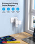 TROND 3 Prong to 2 Prong Adapter with 360 Rotating Plug, 2 Prong Outlet Extender with 3 AC Outlets and 4 USB Ports(2 USB C), US to Japan Plug Adapter, Wall Outlet Adapter for Travel, Home, Cruise