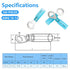 160 PCS Heat Shrink Ring Terminals, Insulated Blue Ring Terminals for 16-14 AWG Automotive Electrical