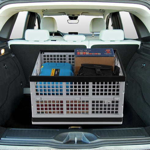 Tstorage 40 2-Pack L Plastic Folding Storage Crate, Collapsible Storage Crates