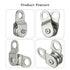 10 Pack Small Snatch Cable Pulley Block - 6mm / 0.23 Inch Wire Rope, Single Pulley Wheel Bearing, Load 70 LB