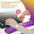 Mouse Pad with Wrist Support, Ergonomic Gel Memory Foam Keyboard Rest, Beautiful Purple Glitter for Office Decoration