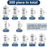 Vifmy Kit(300 M3 M4 M5 M6 M8 M10 M12#8-32#10-24 1/4"-20 5/16"-18 3/8"-16 304 Set Metric & SAE Rivet Nut Assortment