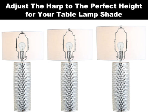 8 9 10 inch Adjustable Lamp Shade Holder Kit for Table & Floor Lamps, Heavy Duty Parts with 3/8 Standard Saddle
