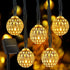 Brightown Solar Moroccan String Lights Outdoor 60 LED 36 Ft Globe Fairy