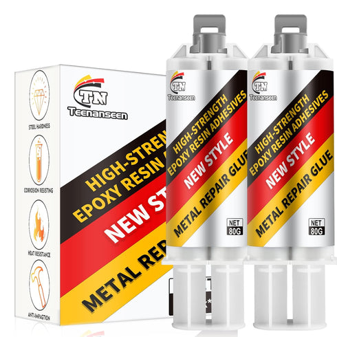 Metal Repair Glue, 2 Pack Professional Grade Heavy Duty for Metal, Plastics, Ceramics, High-Temperature Epoxy