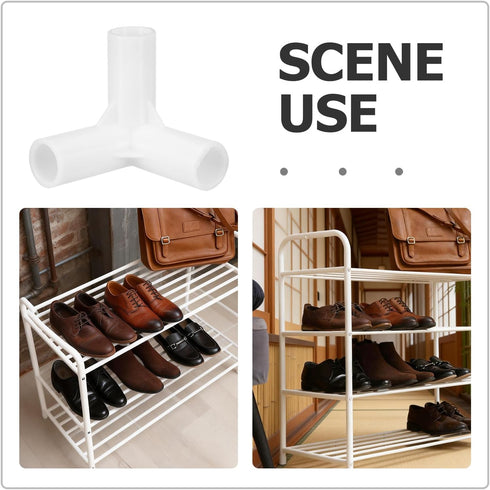 20pcs 3-way 11mm Closet SEWACC Storage Rack Connectors: Modular Shoe Rack Joints inner diameter connectors for Repair