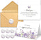 Funeral Thank You Cards with Envelopes, Set of 50, Purple Watercolor Floral