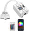 GIDEALED Smart WiFi RGBW LED Controller 2-Output 5 Pin with 24-Key Remote,Compatible