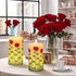 6 3D Decor((2Pcs, D3H6.5) Eldnacele Rose Flameless Candles with Hour Timer, Battery Operated Hand Painted Wick