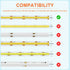 8mm Connectors Kit for 2-Pin COB LED Strip, 12pcs Gapless L-Shaped/Corner Solderless Extension Connectors for DIY