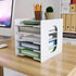 Natwind 5 Tiers Paper Organizer for Desk, White File Holder, Mail Letter Tray & Document Storage Rack