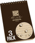 Rite In The Rain Weatherproof Top-Spiral Notebook, 4" x 6", Brown Cover, Universal Pattern, 3 Pack (No. 446-3)