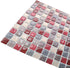 Yoillione 3D Mosaic Tile Sticker, Removable Wallpaper Tile Red, Self Adhesive Wall Tiles for Kitchen Backsplash