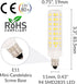 E11 T6 Bulb 8W 75W 80W (4 Pack) 94SMD2835 JDE11 120V 6000K, Dimmable Simba Lighting LED Mini-Candelabra JD Light