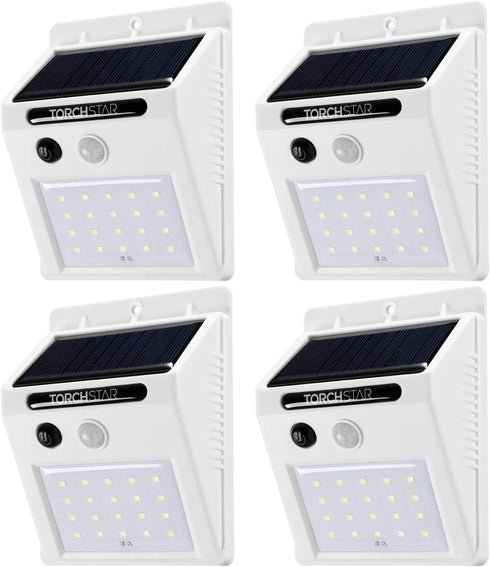 TORCHSTAR Outdoor LED Solar Powered Motion Sensor Light, IP65 Waterproof Cordless Outdoor