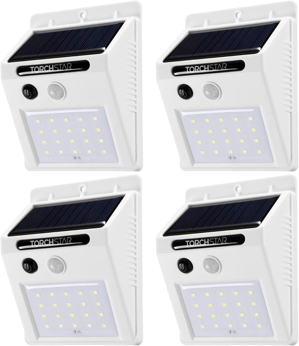 TORCHSTAR Outdoor LED Solar Powered Motion Sensor Light, IP65 Waterproof Cordless Outdoor