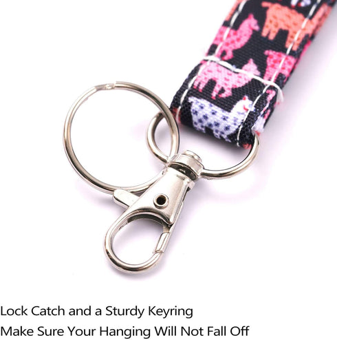Llama Gifts Keychain ID Badge Holder Cotton Fabric Lanyard for Preschool Teacher & Coworker Gift for Her & Boss