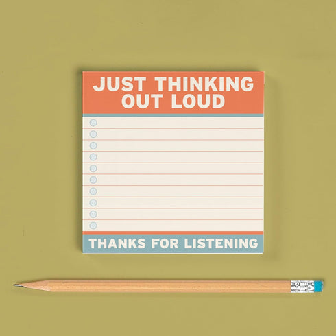 Knock Knock Thinking Out Loud Large Sticky Notes, 4 x 4-inches, Pack of 1
