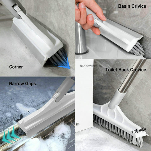 2 1 3 47.6'' 120Rotate in Cleaning Scrub Brush Grout Brush Scrapee Poles Floor Scrub Brush with Long Handle V-Shape