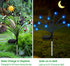 2 Pack 16 Kohlrabi Solar Garden Lights Outdoor, LED Solar Blue Firefly Lights Waterproof, Sway by Wind, Swaying Light