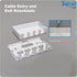 4 IC107SB4WH ICC Port Surface Mount Box in White, Works with Slim and Wide Profile Keystone Jacks (Sold Separately)