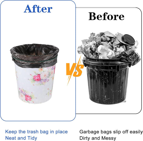 Piriuuo 4 13 30 Pcs Trash Can Bands Trash Bag Holder Garbage Bag Holder Trash Can Rubber Bands for to Gallon Garbage