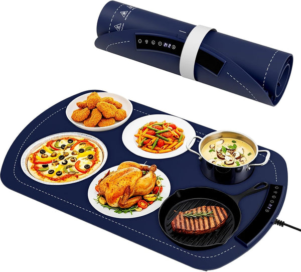 COWSAR Food Warming Mat, 7-Temp Electric Warming Tray (104F-212F), 250W Low Energy