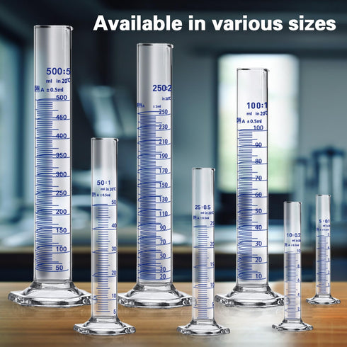 Thick Glass Graduated Cylinder 5ML with Hexagon Base and One Glass Dropper for Measuring Liquid