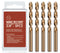 3/8" Cobalt Drill Bit Set (5pcs), M35 High Speed Steel Jobber Length Kit for Metal, Wood, and Plastic with Case