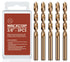 3/8" Cobalt Drill Bit Set (5pcs), M35 High Speed Steel Jobber Length Kit for Metal, Wood, and Plastic with Case