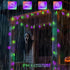 2PK 100 C9 98FT C9 13 LORRYTE Extendable Purple and Green LED Halloween Lights Indoor Outdoor Waterproof, Super Bright