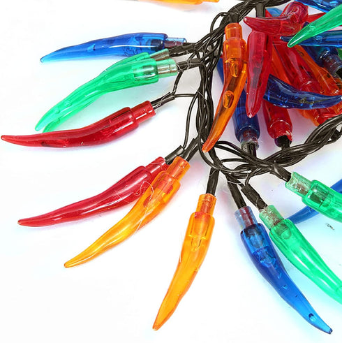 keeda Solar Chili Pepper String Light | Outdoor Waterproof Red Chili Novelty String Lights for Christmas Harvest Decor,