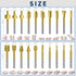 Lukcase 20pcs Set 1/8" Trimming, 2 Wood Carving Bits Titanium Coated Engraving Router Bit, HSS Rotary Burr with Shank