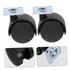LIFKOME 12pcs Black Plastic Swivel Casters for Furniture No Brake Replacement Wheels for Office Chair Rolling Cart