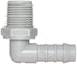 Tefen 12256910083 Nylon 66 Hose Fitting, 90 Degree Elbow Adapter, Gray, 5/8" Hose ID