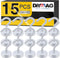 DIYMAG Magnetic Hooks, 25Lbs Heavy Duty S-Hooks for Classroom, Fridge, Kitchen, Garage, Office (15 Pack-White)