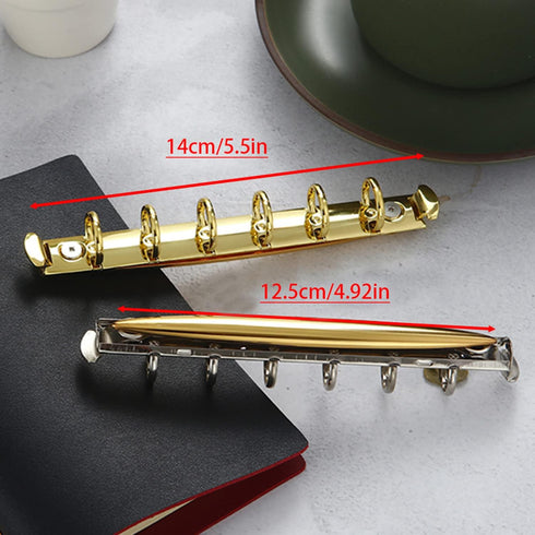 YIUMLMN 3Pcs Metal Notebook Ring Binder for A7 Paper, 6 Ring Metal Binder Mechanisms
