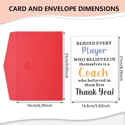 Coach Thank You Cards Coach Gifts for Men Women Soccer Coach Thank You Cards Bulk Baseball Coach Appreciation Gifts