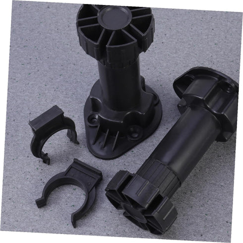 8pcs Holibanna Thickened Adjustable Plastic Furniture Legs for Sofa Cabinet Table Feet Support Black Height Non-Rust