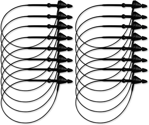 Perco 3 Inch Black Hang Tag Snap Lock Pins - 1,000 Pieces Professional-Grade Plastic Fasteners for Tag Attachment